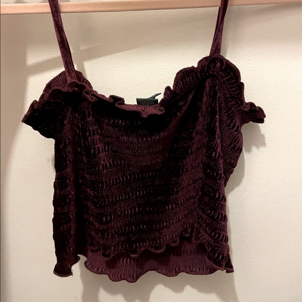 Maroon Velvet Cami
